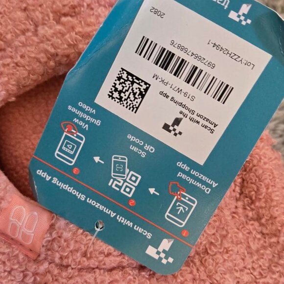 NEW Fluffy Pink Slippers Shoes (Size US 7-8) - Picture 7 of 8